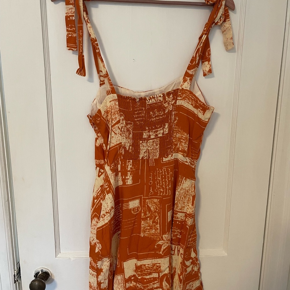 Urban Outfitters Jolene postcard print linen mini dress - Picture 5 of 6